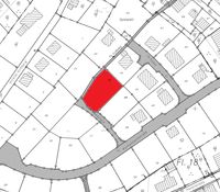 Lageplan eines Bauplatzes in Oberbrombach